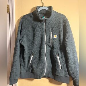 Carhartt Charcoal Sherpa Fleece Jacket, XL